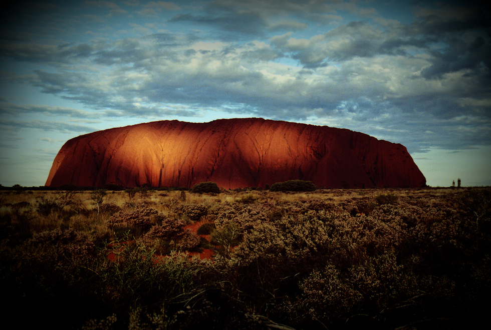Uluru as seen from afar