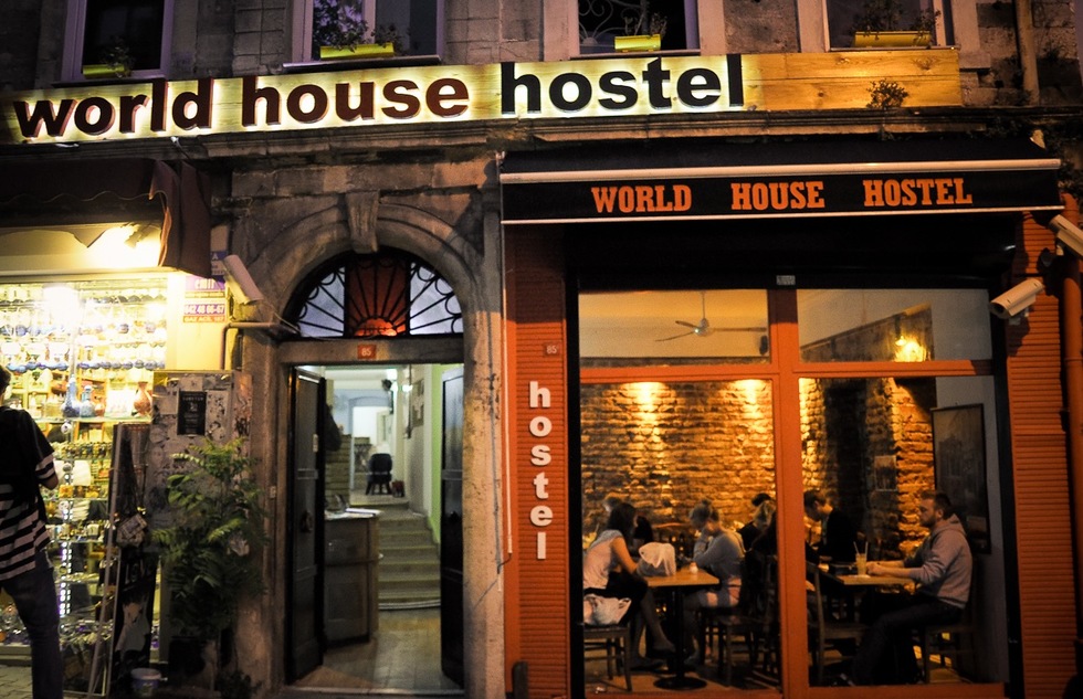 Exterior of a hostel in Istanbul