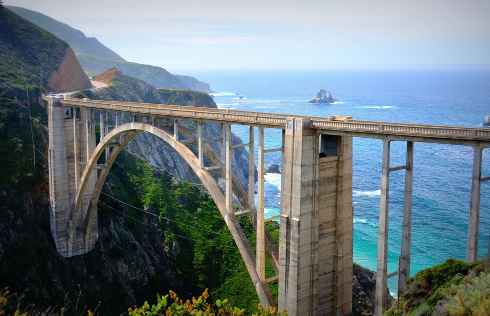 The Big Sur Bridge along California Route 1