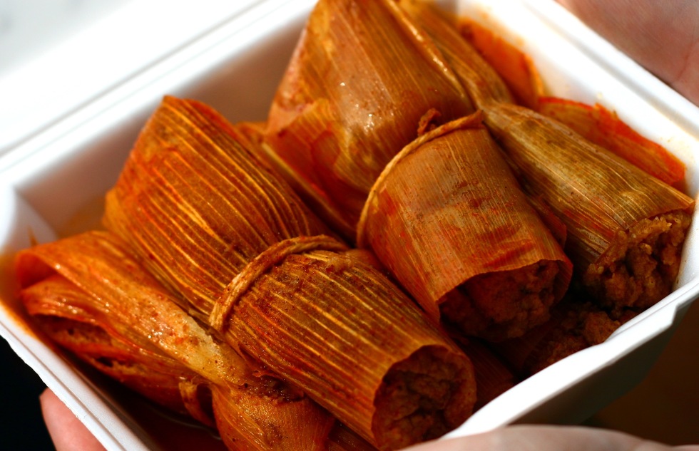 Mississippi-style tamales at Delta Fast Food in Cleveland, Mississippi