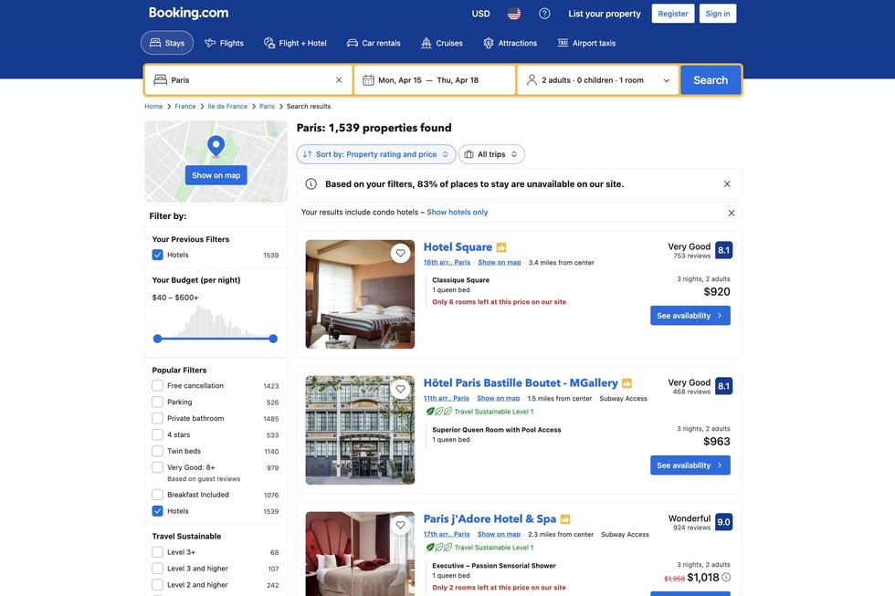 Best Hotel Reservation booking Websites: 2: Booking.com