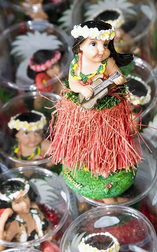 You can find all kinds of Hawaiian trinkets at the Aloha Flea Market.