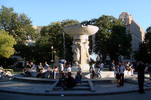 Dupont Circle, one of D.C.'s gathering places.