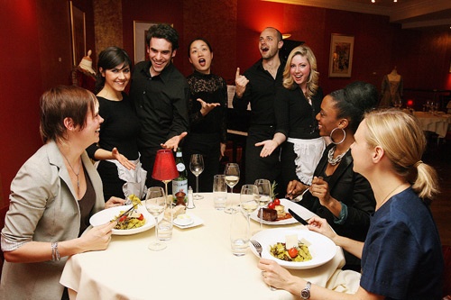 At Bel Canto in Paris, your meal will be served to you by professional singers. Photo courtesy Bel Canto