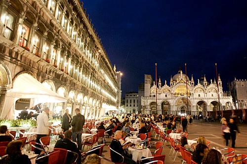 Piazza San Marco at night, Venice.