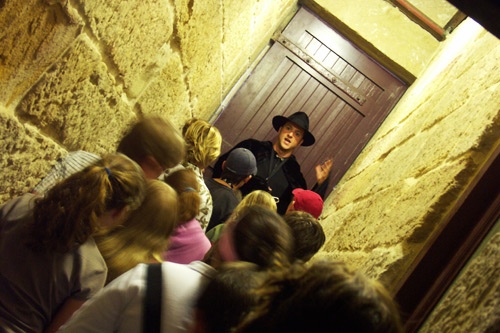 Visitors can journey from this world to the convict colony of The Rocks and uncover eerie folklore, ghostly tales and haunted sites of Sydney. Photo Courtesy Spirit of Sydney / The Rocks Ghost Tours