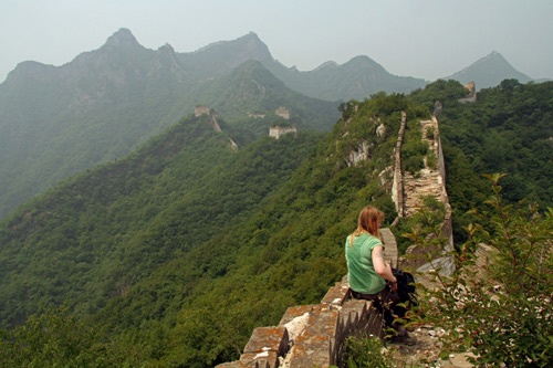 A stop along the Great Wall of China, in Jiankou.