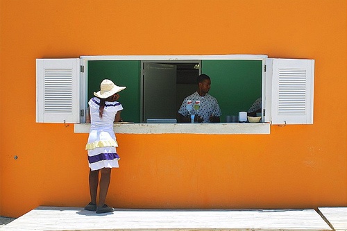 Waiting for a drink in Montego Bay, Jamaica.