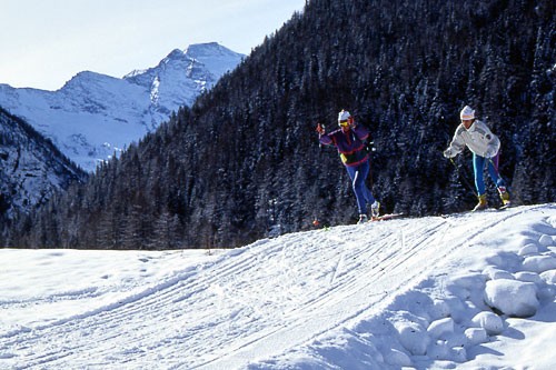 The Sant'Orso meadow outside Cogne, a former ore mining village, is the best spot to try a bit of cross-country skiing