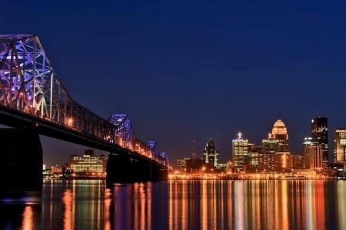 Nighttime in Louisville, Kentucky