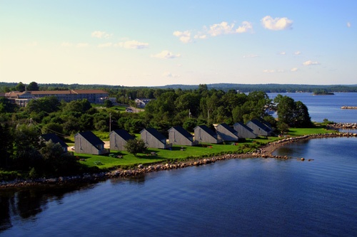 Aerial image of Atlantica Hotel & Marina Oak Island in Western Shore, Nova Scotia. Photo: Atlantica Hotel & Marina Oak Island