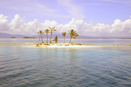 One of the many islands in the San Blas region, Panama.