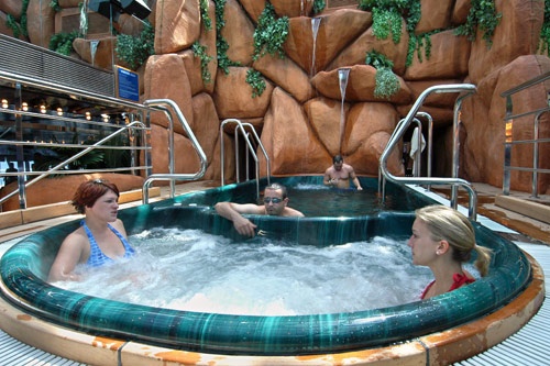 Passengers enjoy the spa on Carnival Glory. Photo: Carnival Cruise Lines
