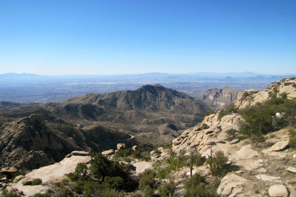 Mt Lemmon looking south to Tucson, Arizona.